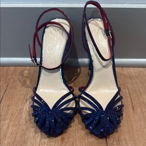 Jessica Simpson Blue High Heel Sandals